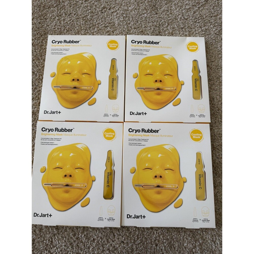 Dr.Jart+ Cryo Rubber Brightening Face Mask 4 Pack | Niacinamide Skincare Set